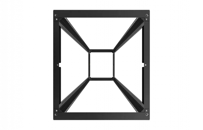 Стойка телекоммуникационная двухрамная открытая СТ-49U-800-2М-Э-Ч черная 9005