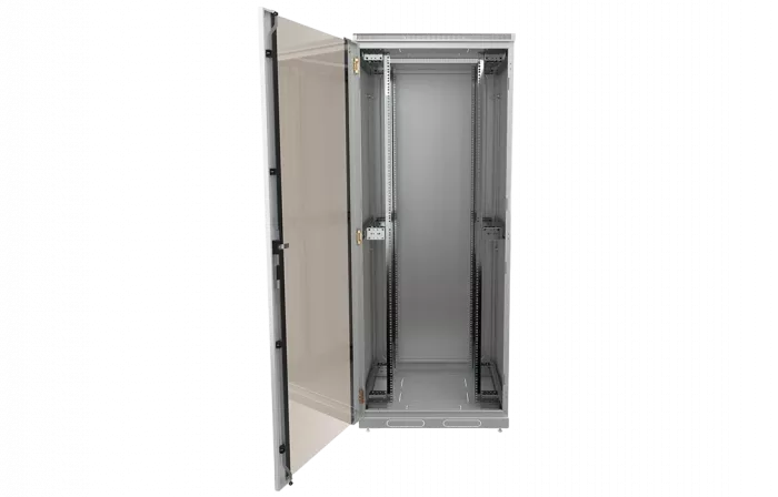 Шкаф телекоммуникационный напольный 19",47U(800x800), ШТ-НП-47U-800-800-С передняя дверь стекло ССД
