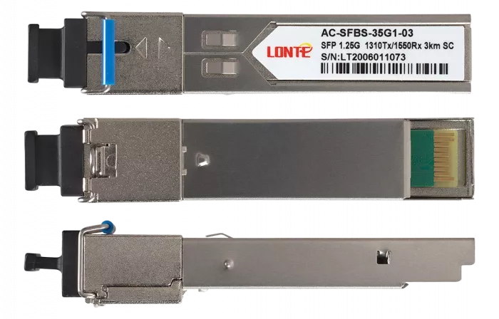 SFP WDM 1.25G Tx1310/Rx1550 3km SC DDM