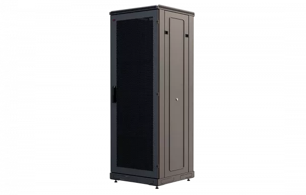 Шкаф телекоммуникационный напольный 19", 27U(600x1000), ШТ-НП-М-27U-600-1000-П-Ч, передняя дверь перфорация, черный ССД
