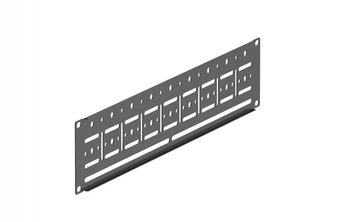 Органайзер кабельный горизонтальный для стяжек 19"  ОКГСТ-19"-2U