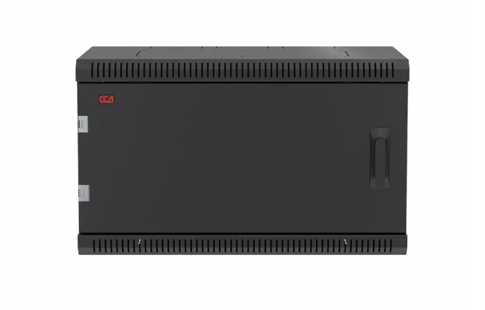 Шкаф телекоммуникационный настенный разборный черный 19”,6U(600x550), ШТ-НСр-6U-600-550-М-Ч дверь металл ССД