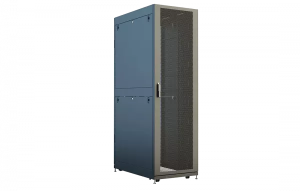 Шкаф телеком. напольный серверный ЦОД 19",47U(600x1000) , ШТ-НП-СЦД-47U-600-1000-П2П передняя дверь перфорированная,задняя перф.двойная. RAL9005