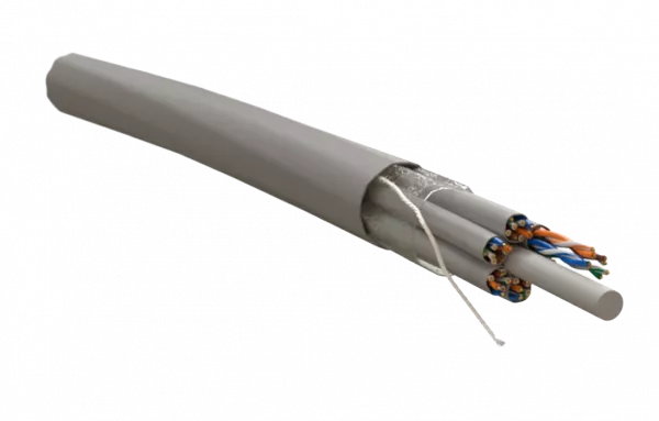 458436  Hyperline UUTP4x6W-C5E-S24-IN-LSZH/LSZH-GY Cборка кабельная, 6 неэкранированных кабелей U/UTP 4х2х0,51 (24 AWG), категория 5e, однопроволочные