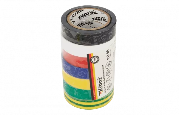 KR-09-2010-E Набор изоляционных лент KRANZ 0.13х15 мм, 10 м, 7 цветов