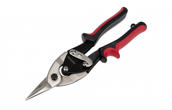 12-4630 Ножницы по металлу прямые 260мм никелированные, двухкомпонентные рукоятки REXANT