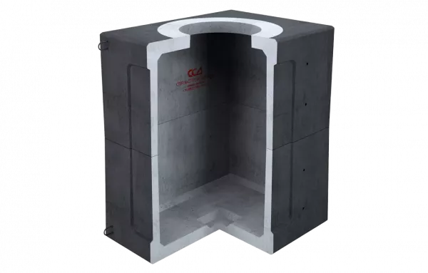 Колодец ККСр-2М-10(80) ГЕК (B25) в гидроизоляции