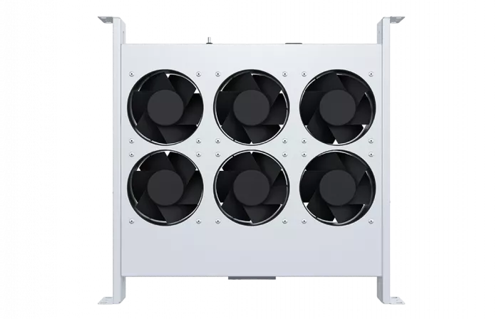 Вентиляторный модуль , 6 вентиляторов с цифровым термореле  ВМ-6-19"-Т-2 ССД