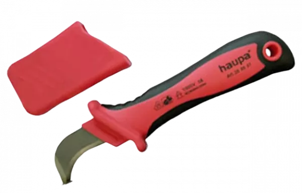 200007 Нож для резки кабеля VDE, с лезвием в форме крюка 50 мм Haupa