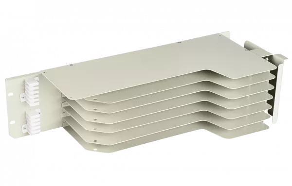 Блок кроссовый 19" 3U на 6 модулей П КБ6-П ВОКС-ФП (корпус)