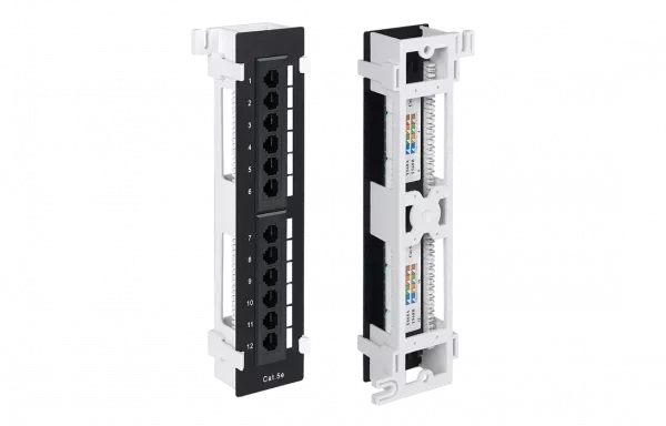 WRline WR-PL-12-C5E-WL-D Патч-панель настенная, 12 портов RJ-45, категория 5е, с подставкой