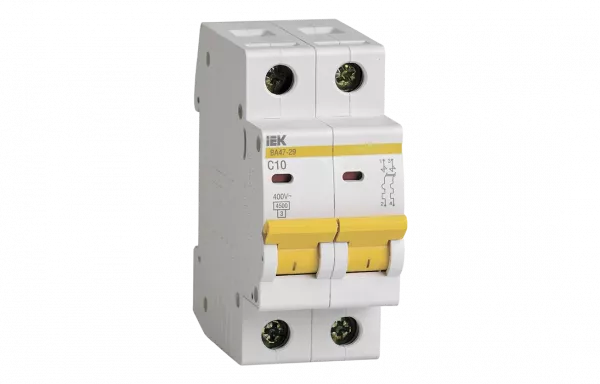 MVA20-2-010-C Авт. выкл.ВА47-29 2Р 10А 4,5кА х-ка С ИЭК