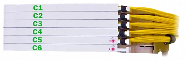 Блок кроссовый 6 модулей П КБ6-144SC-96SC/SM-96SC/UPC ССД ВОКС-ФП-СТ