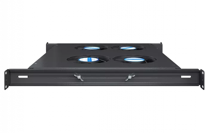 Вентиляторный модуль , 4 вентилятора с цифровым термореле ВМ-4-19"-Т-2-Ч черный ССД