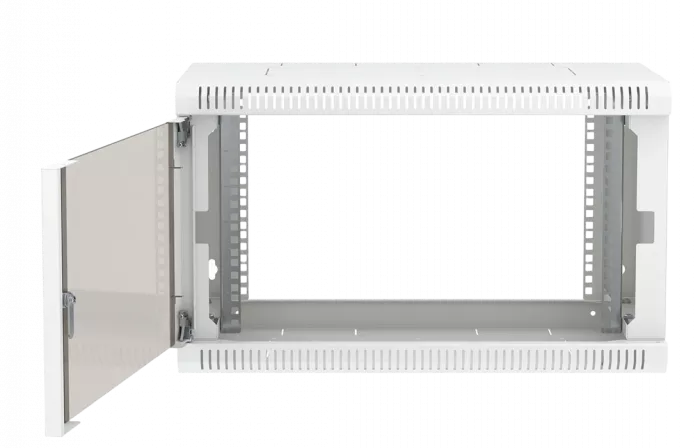 Шкаф телекоммуникационный настенный разборный 19”,6U(600x550), ШТ-НСр-6U-600-550-С дверь стекло ССД