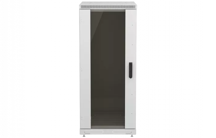 Шкаф телекоммуникационный напольный 19",27U(600x600), ШТ-НП-27U-600-600-С, передняя дверь стекло ССД
