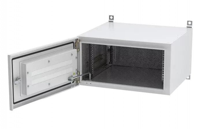 Шкаф климатический телекоммуникационный навесной 19",6U(600x350), ШКТ-НВ-6U-600-350