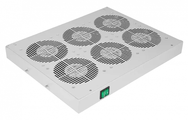 Вентиляторный модуль , 6 вентиляторов с термодатчиком 35С ВМ-2-19"Ш  шнур ССД