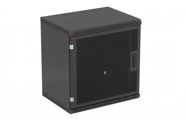 Шкаф телекоммуникационный настенный разборный черный 19”,15U(600x450), ШТ-НСр-15U-600-450-П-Ч дверь перфорированная ССД