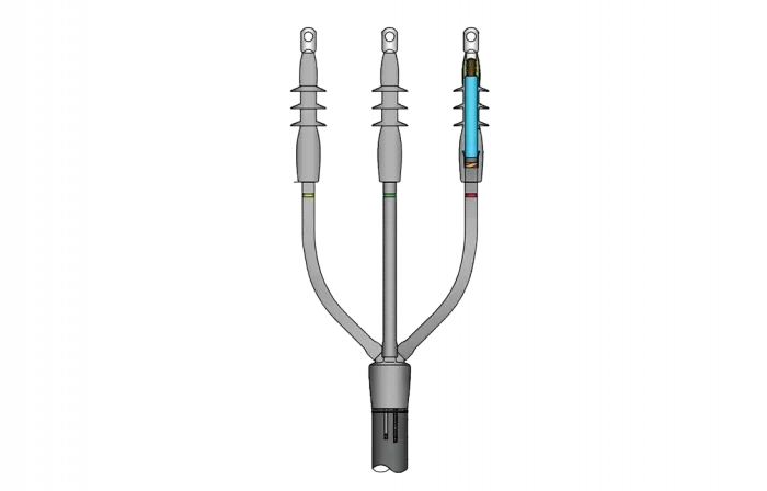 ИМАГ-Муфта-6/10-TI-3х95-150 - комплект концевой муфты холодной усадки внутренней установки для 3-жил. кабеля с изоляцией из СПЭ на 6/10 кВ, 3х95-150 мм2