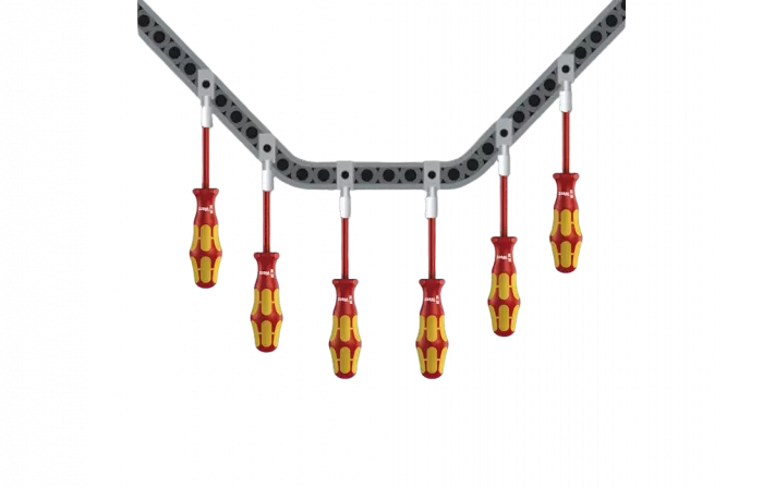 WE-006147	160 i/162 i/7 Rack VDE Набор диэлектрических отвёрток + пробник + подставка, 7 пр., PH 1-2, SL 2.5-3.5-4-5.5