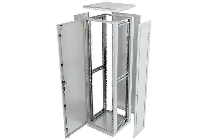 Шкаф телекоммуникационный напольный 19",33U(600x1000), ШТ-НП-33U-600-1000-П, передняя дверь перфорированная ССД