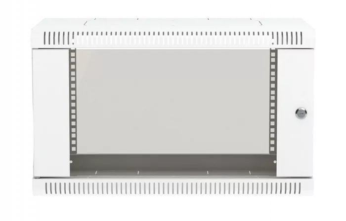 Шкаф телекоммуникационный настенный разборный 19”,6U(600x550), ШТ-НСр-6U-600-550-С дверь стекло ССД