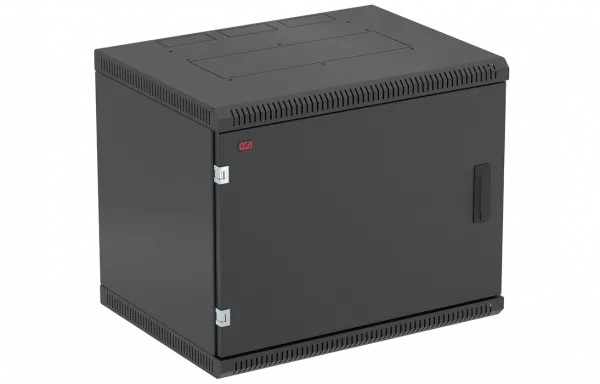 Шкаф телекоммуникационный настенный разборный черный 19”,9U(600x650), ШТ-НСр-9U-600-650-М-Ч дверь металл ССД