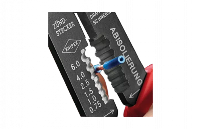 KN-9722240	Пресс-клещи, 3 гнезда, изол. кабельные наконечники и соединители 0.5-6.0 мм², неизол. открытые штекеры 6.3 мм: 0.5-2.5 мм², 240 мм