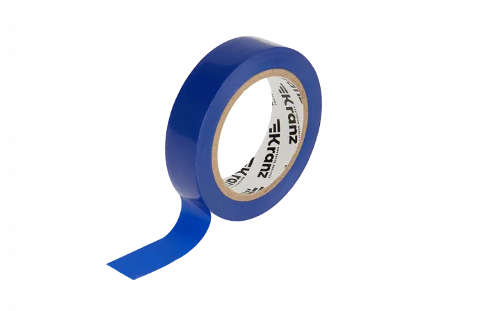 KR-09-2005 Изолента ПВХ KRANZ 15 мм х 10 м, синяя, упаковка 10 роликов