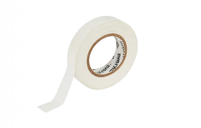 KR-09-2101 Изолента ПВХ KRANZ 15 мм х 25 м, белая, упаковка 5 роликов