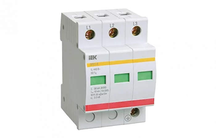 MOP20-3-B Огр-ль имп. перенапр. ОПС1-B 3Р In=30kA Un=400B Im=60kA ИЭК
