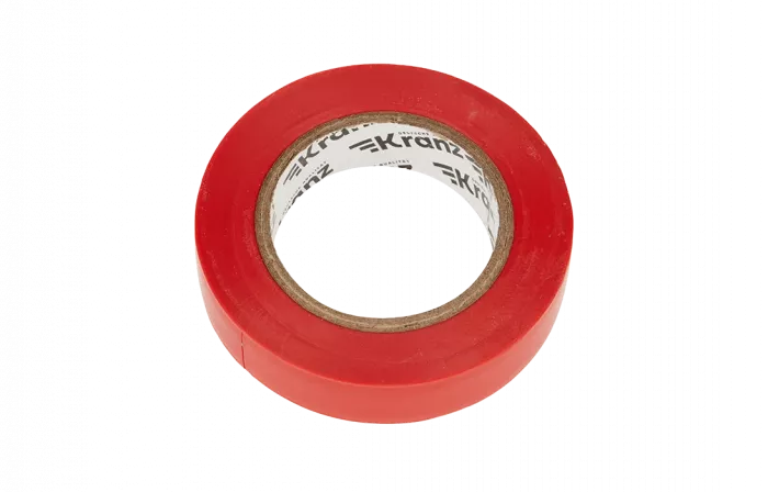 KR-09-2604 Изолента ПВХ KRANZ 0.13х15 мм, 20 м, красная упаковка 10 роликов