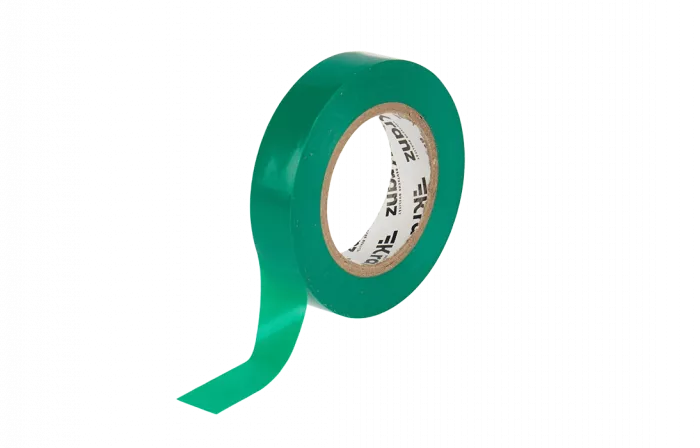 KR-09-2603 Изолента ПВХ KRANZ 15 мм х 20 м, зеленая, упаковка 10 роликов