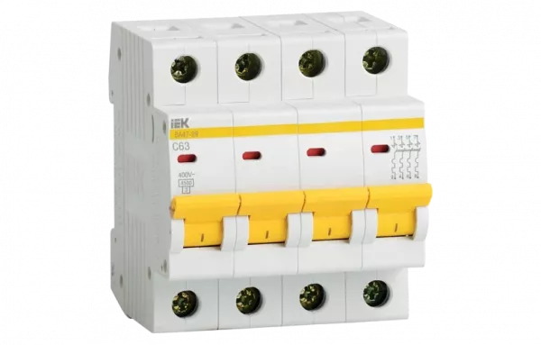 MVA20-4-063-C Авт. выкл.ВА47-29 4Р 63А 4,5кА х-ка С ИЭК