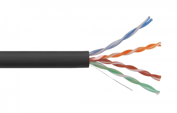 LC3-C5E04-139 ITK Каб.витая пара U/UTP, кат.5E 4х2х24AWG solid, OUTDOOR, LDPE, 305м, чер.