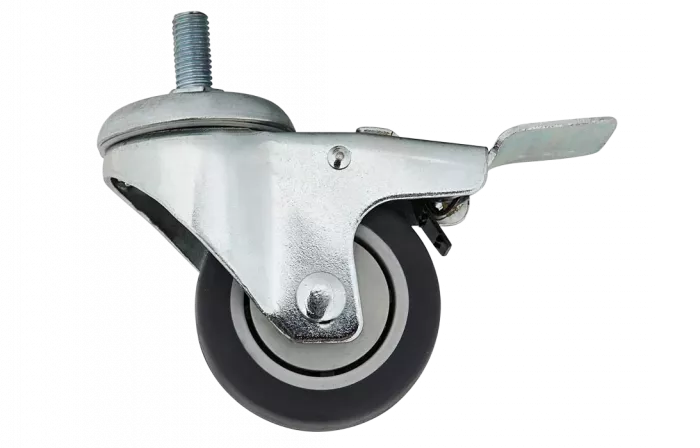 Ролик с тормозом для телекоммуникационных шкафов и стоек SCtkb 75 колесо диаметр оси М12