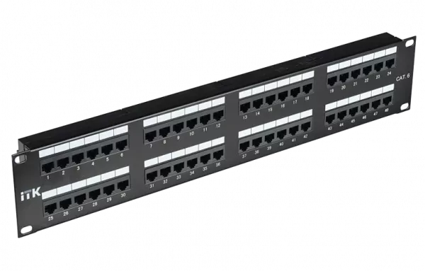 PP48-2UC5EU-D05 ITK 2U патч-панель кат.5Е UTP, 48 портов (Dual)