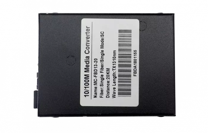Медиаконвертер 100M, Tx1310/Rx1550 20km, RJ45 SC