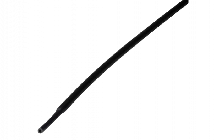20-1006 Термоусадочная трубка REXANT 1,0/0,5 мм, черная, упаковка 50 шт. по 1 м
