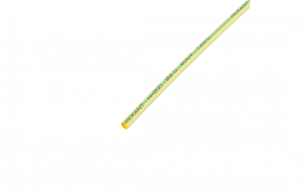 20-2007 Термоусадочная трубка REXANT 2,0/1,0 мм, желто-зеленая, упаковка 50 шт. по 1 м