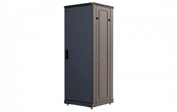 Шкаф телекоммуникационный напольный 19", 27U(600x800), ШТ-НП-М-27U-600-800-М-Ч, передняя дверь металл, черный ССД