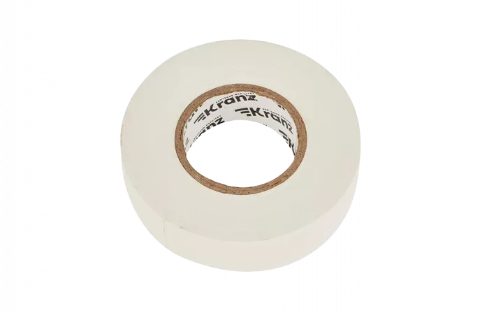 KR-09-2801 Изолента ПВХ профессиональная KRANZ 0.18 х 19 мм х 20 м, белая, упаковка 10 роликов