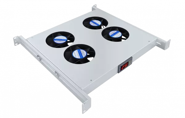 Вентиляторный модуль , 4 вентилятора с цифровым термореле  ВМ-4-19"-Т-2 ССД