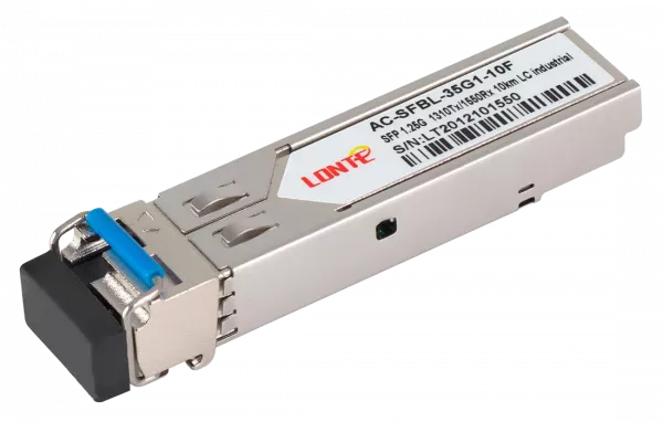 SFP WDM 1.25G Tx1310/Rx1550 10km LC DDM, industrial