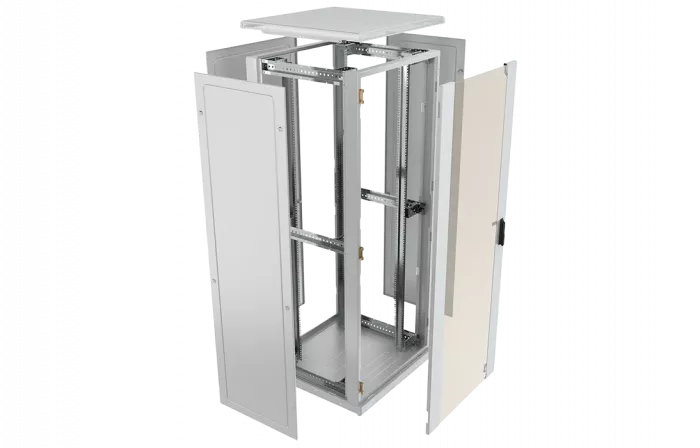 Шкаф телекоммуникационный напольный 19",47U(800x800), ШТ-НП-47U-800-800-С передняя дверь стекло ССД