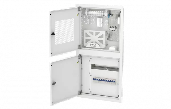 Шкаф распределительный вводной квартирный,встраиваемый(СС+ЭОМ)  5 комнаты ШРВ-К-5