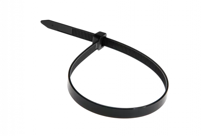 07-0253 Хомут-стяжка кабельная нейлоновая REXANT 250 x7,6 мм, черная, упаковка 100 шт.