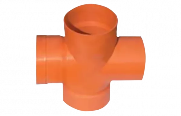 022200 Крестообразное соединение для двустенных труб 90°, полипропилен, d=200мм