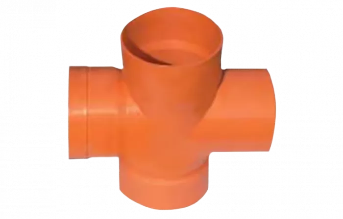 022200 Крестообразное соединение для двустенных труб 90°, полипропилен, d=200мм